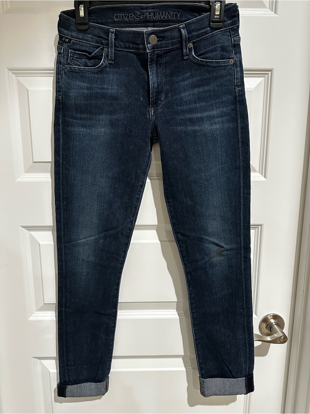 Citizens Of Humanity Dark Indigo Ankle Slim Jeans, Size 27 Waist Length 39 in.